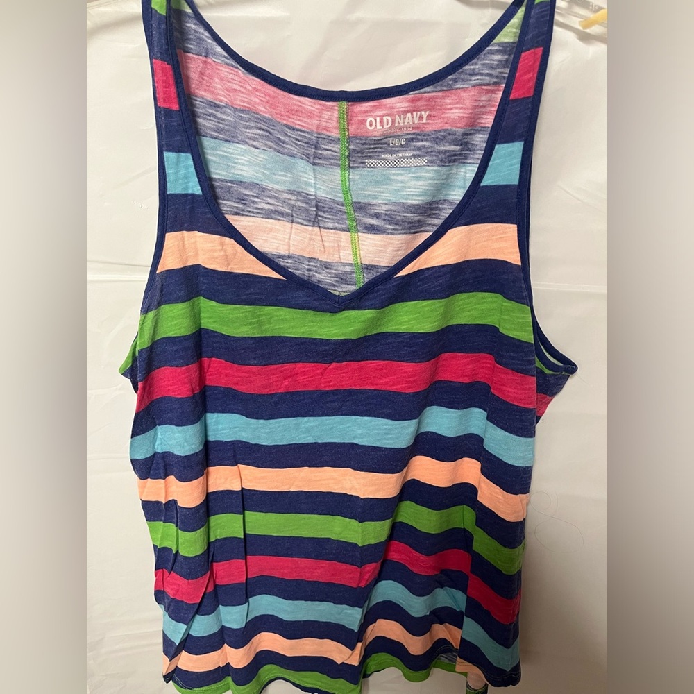 Old Navy Large striped tank top